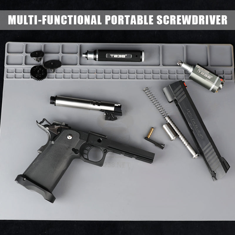 T238 6-in-1 Portable Screwdriver – Red Steel